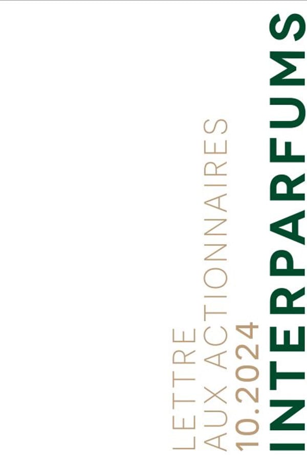 lettre actionnaires octobre 2024 groupe interparfums finance